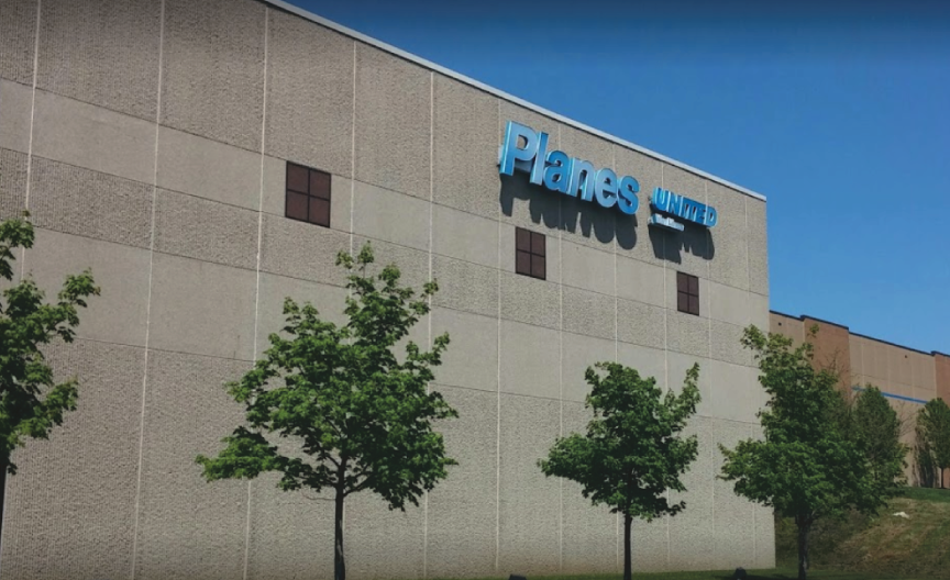 Planes sign on building